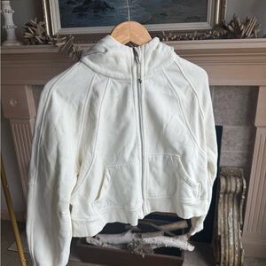 Lululemon White Zip-Up Hoodie